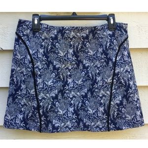 TOPSHOP Skirt, Floral Blue/White, Size 10